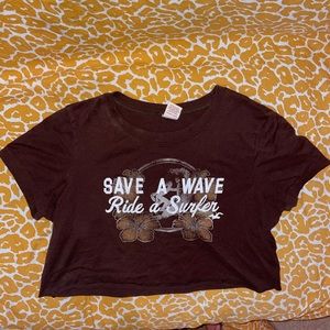 Save A Wave Ride A Surfer Crop Top🌊